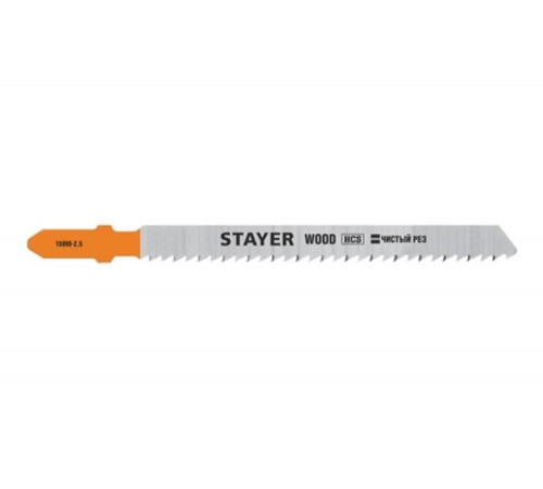 STAYER по дереву, фанере, EU-хвостовик, шаг 2.5 мм, 75 мм, 2 шт., полотна для эл/лобзика HCS 15990-2.5_z02 Professional STAYER по дереву, фанере, EU-хвостовик, шаг 2.5 мм, 75 мм, 2 шт., полотна для эл/лобзика HCS 15990-2.5_z02 Professional