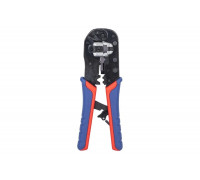 Пресс-клещи для штекеров RJ 45 Knipex 3-в-1, кол-во гнёзд: 1, 8-пин 8P8C, резка и зачистка кабеля, 190 мм KN-975113