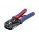 Пресс-клещи для штекеров RJ 45 Knipex 3-в-1, кол-во гнёзд: 1, 8-пин 8P8C, резка и зачистка кабеля, 190 мм KN-975113