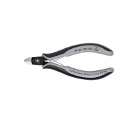 Прецизионные бокорезы Knipex esd, округлая головка, 125 мм, 2-комп антистат, ручки KN-7902125ESDSB