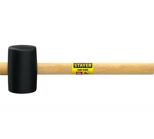 STAYER 680 г, киянка резиновая черная с деревянной ручкой 20505-75 Master