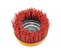 Щетка для УШМ 75 мм, чашка, нейлоновая щетина, М14 Denzel 74465