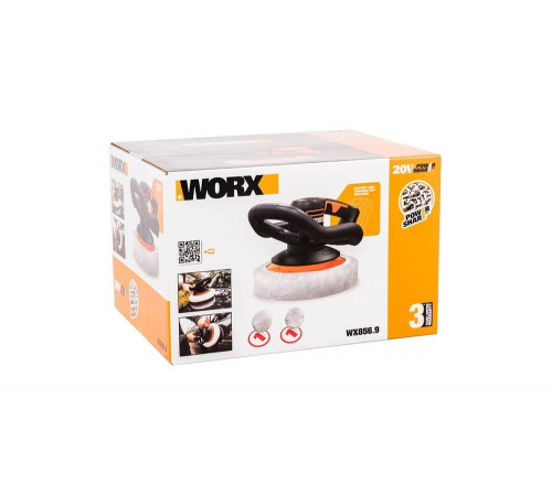Аккумуляторная полировальная машина WORX 20 В, 254 мм, без АКБ и ЗУ, коробка WX856.9 Аккумуляторная полировальная машина WORX 20 В, 254 мм, без АКБ и ЗУ, коробка WX856.9