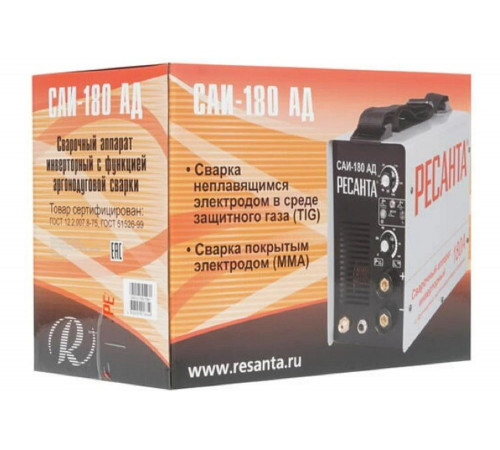 Аргоновый инвертор Ресанта САИ 180 АД 65/16 Аргоновый инвертор Ресанта САИ 180 АД 65/16