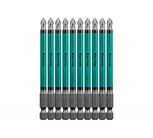 KRAFTOOL PH2, 100 мм, 10 шт., Cr-Mo сталь, набор бит Optimum Line 26122-2-100-10 KRAFTOOL PH2, 100 мм, 10 шт., Cr-Mo сталь, набор бит Optimum Line 26122-2-100-10