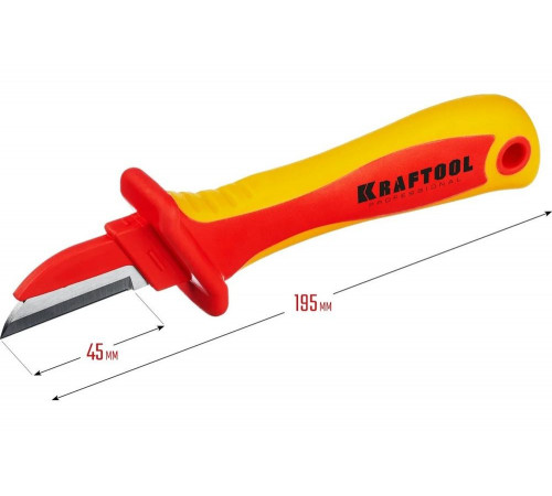 Диэлектрический, прямой нож электрика KRAFTOOL KN-1 1000В 45401
