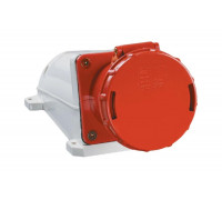 Стационарная розетка IEK 133, 2Р+РЕ, 63А, 220В, IP54, ИЭК PSR11-063-3