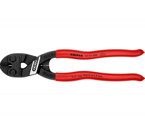 Болторез KNIPEX CoBolt с выемкой на кромках, длина 200 мм, 1К ручки, KN-7131200SB