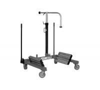 Тележка гидравлическая KraftWell г/п 1500 кг для снятия колес грузовых автомобилей и сельхозтехники, цвет серый KRW-WD15L