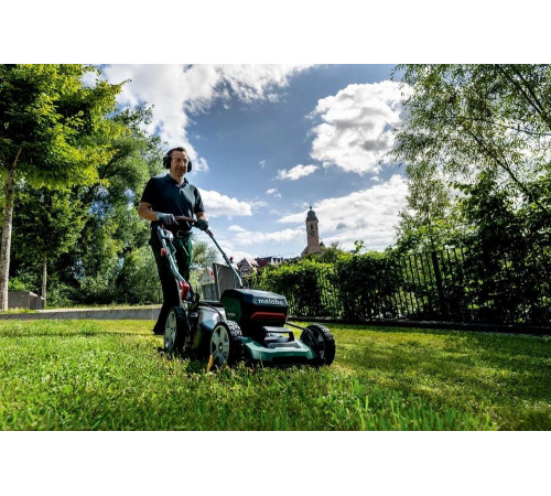 Аккумуляторная газонокосилка Metabo RM 36-18 LTX BL 46 2x 5.2 Ач ASC 55 T0524 Аккумуляторная газонокосилка Metabo RM 36-18 LTX BL 46 2x 5.2 Ач ASC 55 T0524