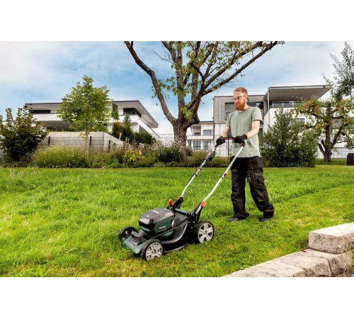 Аккумуляторная газонокосилка Metabo RM 36-18 LTX BL 46 2x 5.2 Ач ASC 55 T0524 Аккумуляторная газонокосилка Metabo RM 36-18 LTX BL 46 2x 5.2 Ач ASC 55 T0524