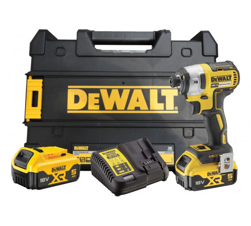 Аккумуляторный шуруповерт DEWALT DCF887P2, 18 В, 205 Нм, 3800 уд/мин, с 2 АКБ 5 Ач и ЗУ, в кейсе DCF887P2-QW