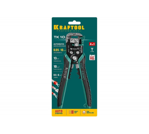 KRAFTOOL 0.05-10 мм², стриппер автоматический многофункциональный TK-10 22639 KRAFTOOL 0.05-10 мм², стриппер автоматический многофункциональный TK-10 22639