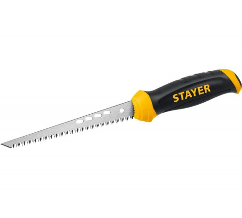 Выкружная ножовка по гипсокартону STAYER Drywall 160 мм 15173_z02 Выкружная ножовка по гипсокартону STAYER Drywall 160 мм 15173_z02