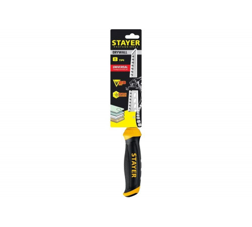Выкружная ножовка по гипсокартону STAYER Drywall 160 мм 15173_z02 Выкружная ножовка по гипсокартону STAYER Drywall 160 мм 15173_z02