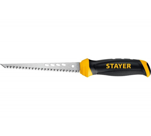 Выкружная ножовка по гипсокартону STAYER Drywall 160 мм 15173_z02 Выкружная ножовка по гипсокартону STAYER Drywall 160 мм 15173_z02