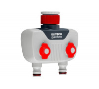 Распределитель 2-х канальный с переходником для отвода 3/4"и 1" HF 001 Garden Elitech 206025