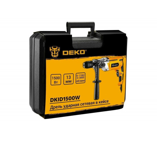 Ударная сетевая дрель DEKO DKID1500W