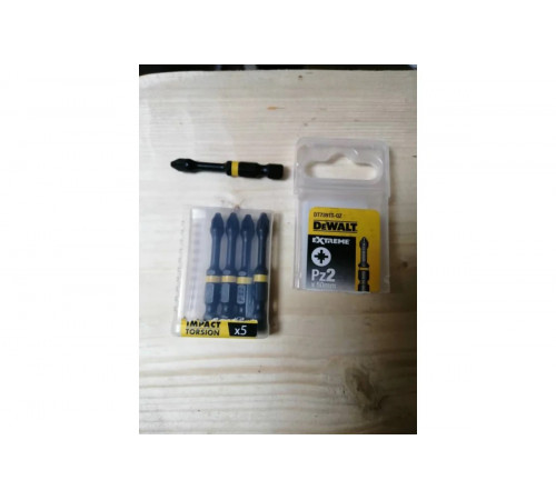 Биты ударные IMPACT Torsion Pz2, 57мм, 5шт. DEWALT DT7391T