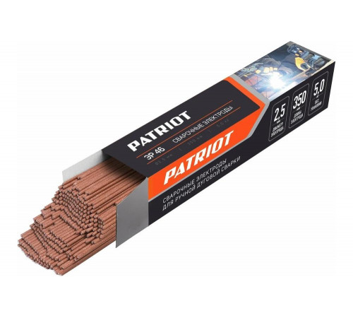Электроды сварочные ЭР 46 (2.5х350 мм; 5 кг) Patriot 605012216 Электроды сварочные ЭР 46 (2.5х350 мм; 5 кг) Patriot 605012216