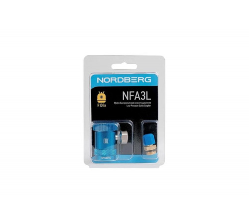 Муфта быстросъемная низкое давление, синяя NORDBERG R134a NFA3L Муфта быстросъемная низкое давление, синяя NORDBERG R134a NFA3L
