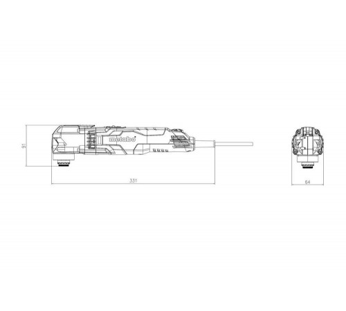 Инструмент многофункциональный METABO MT 400 Quick (601406500)