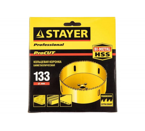 STAYER d 133 мм, кольцевая биметаллическая универсальная 29547-133 STAYER d 133 мм, кольцевая биметаллическая универсальная 29547-133