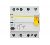 Выключатель дифференциального тока IEK 4п 25A 300mA тип AC ВД1-63 ИЭК MDV10-4-025-300