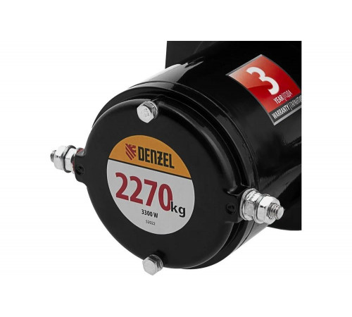 Автомобильная электрическая лебедка Denzel lb- 2200, 2,2 т, 3,3 квт, 12 в 52022