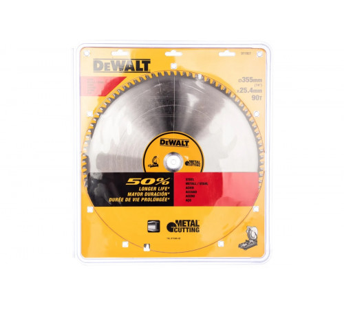 Пильный диск по стали (355х25.4 мм; 90 TCG) DEWALT DT1927