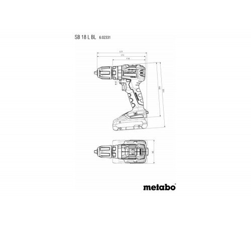 Аккумуляторная ударная дрель-шуруповерт Metabo SB 18 L BL 602331500 Аккумуляторная ударная дрель-шуруповерт Metabo SB 18 L BL 602331500