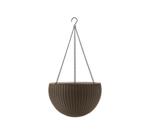 Подвесное кашпо Keter Rattan Style Hanging Мокко 17199246МК Подвесное кашпо Keter Rattan Style Hanging Мокко 17199246МК