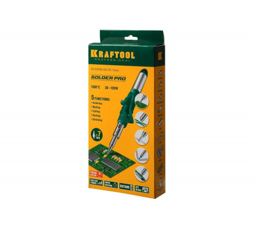 Газовый паяльник KRAFTOOL SolderPro набор 10-в-1 55503-H10
