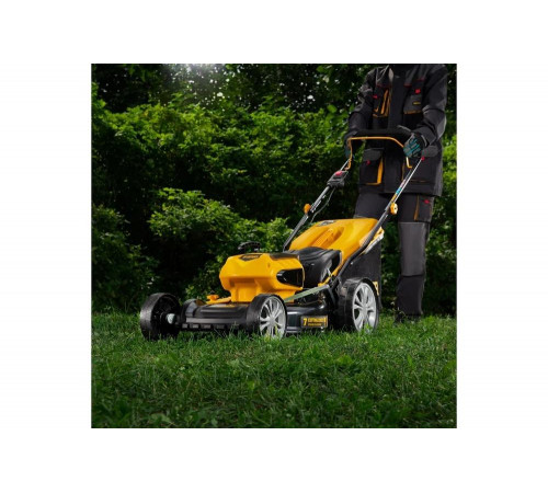 Аккумуляторная бесщеточная газонокосилка Denzel RLM450-36 Li-ion, 36 В, 4 Ач 58910 Аккумуляторная бесщеточная газонокосилка Denzel RLM450-36 Li-ion, 36 В, 4 Ач 58910
