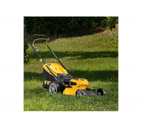 Аккумуляторная бесщеточная газонокосилка Denzel RLM450-36 Li-ion, 36 В, 4 Ач 58910 Аккумуляторная бесщеточная газонокосилка Denzel RLM450-36 Li-ion, 36 В, 4 Ач 58910