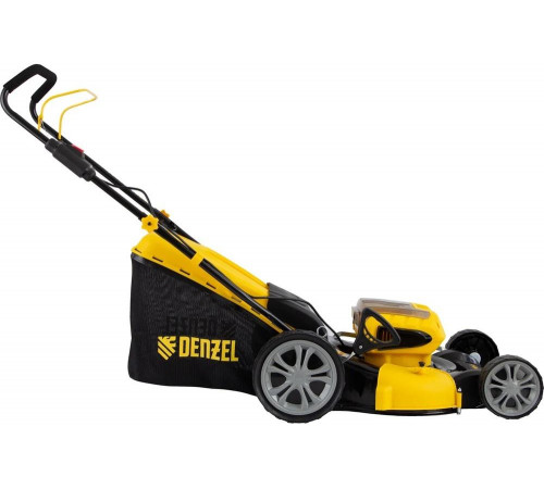 Аккумуляторная бесщеточная газонокосилка Denzel RLM450-36 Li-ion, 36 В, 4 Ач 58910 Аккумуляторная бесщеточная газонокосилка Denzel RLM450-36 Li-ion, 36 В, 4 Ач 58910