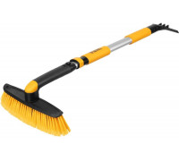 Щетка сметка со скребком Denzel телескоп, поворотная голова, 750-1120 мм 55326