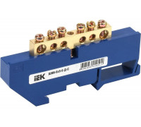 Нулевая шина на DIN-изоляторе IEK 6x9, 6групп в сборе YNN10-69-6D-K07