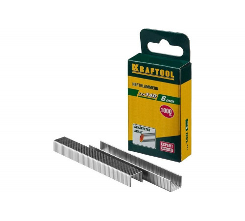 KRAFTOOL скобы тип 140, 8 мм, скобы супертвердые 31680-08