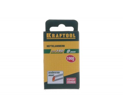 KRAFTOOL скобы тип 140, 8 мм, скобы супертвердые 31680-08
