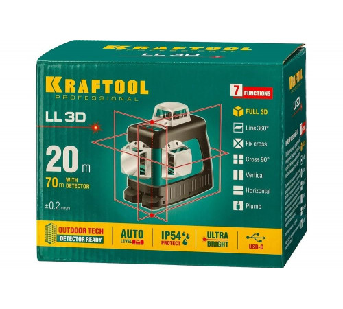 KRAFTOOL  LL 3D, Лазерный нивелир (34640_z01)