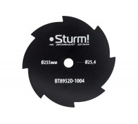 Нож стальной (255х25.4х8 мм; 8 зубов) для бензотриммера Sturm BT8952D-1004
