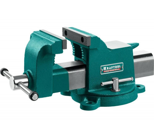 KRAFTOOL 100 мм, стальные слесарные тиски STEEL 32701-100 KRAFTOOL 100 мм, стальные слесарные тиски STEEL 32701-100