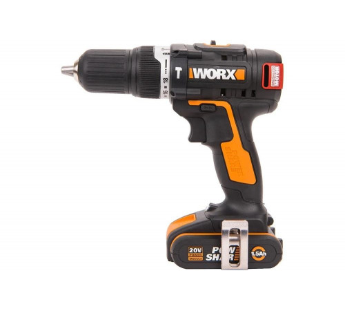 Бесщеточная аккумуляторная ударная дрель-шуруповерт WORX WX367