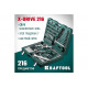 Универсальный набор инструмента KRAFTOOL X drive 216 предм. (1/2"+3/8"+1/4") 27888-H216