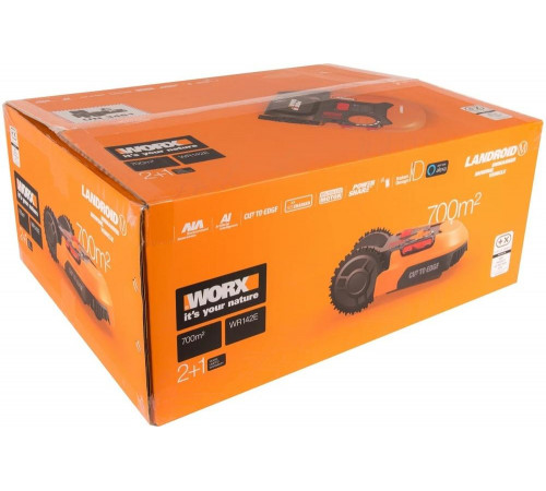 Роботизированная газонокосилка WORX Landroid M 700 кв.м WR142E Роботизированная газонокосилка WORX Landroid M 700 кв.м WR142E