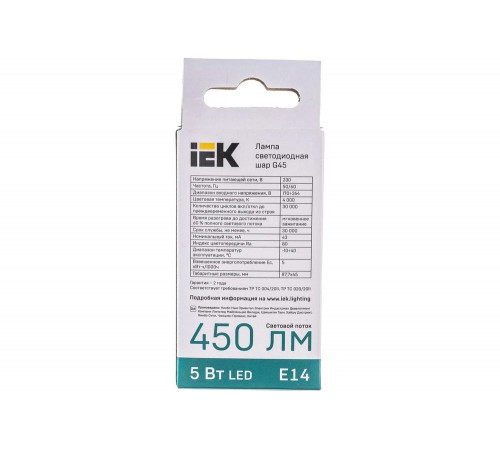 Интересная лампа IEK LLE-G45-5-230-40-E14 Интересная лампа IEK LLE-G45-5-230-40-E14
