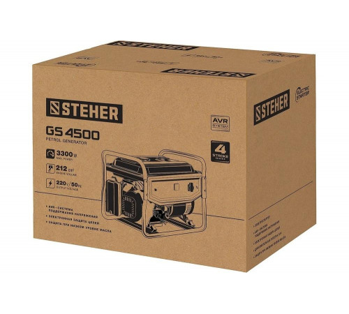 STEHER 3300 Вт, бензиновый генератор (GS-4500) STEHER 3300 Вт, бензиновый генератор (GS-4500)