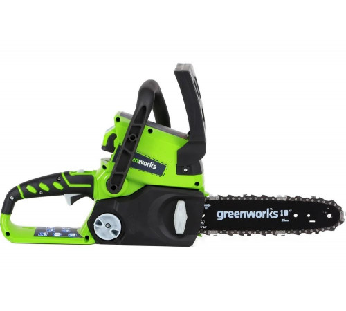 Цепная пила аккумуляторная GreenWorks G24CS25K2, 24V, 25см, c 1хАКБ 4 А.ч и ЗУ 2000007VB