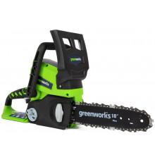 Цепная пила аккумуляторная GreenWorks G24CS25K2, 24V, 25см, c 1хАКБ 4 А.ч и ЗУ 2000007VB
